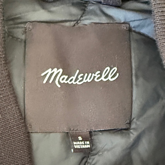 Madewell sz S Black Quilted Oversized Bomber Jacket Women’s like new condition - Picture 9 of 16
